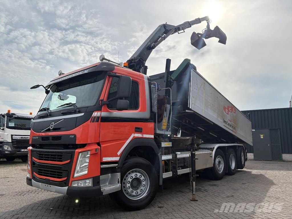 Volvo FM 420 + HMF 1643 Z2---2X EXT. + TIPPER + 2X STEER شاحنات الرافعات الخطافية