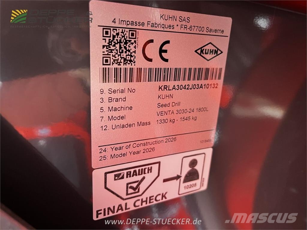 Kuhn HR 3030 + Venta 3030-24 ISOBUS Sonstige Landmaschinen