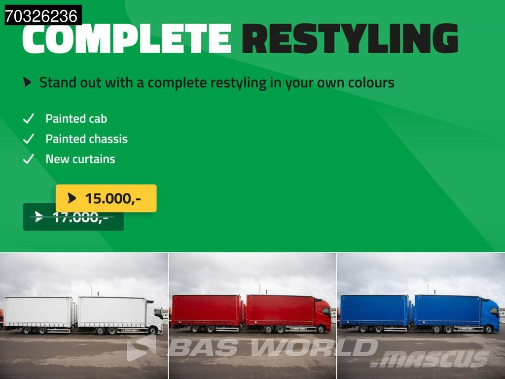 Volvo FH 460 6X2 LNG Engine Curtainsider Sliding roof I- Elhúzható ponyvás