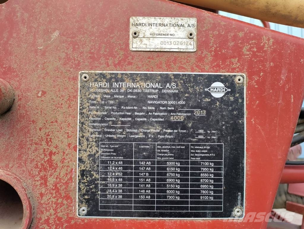 Hardi Navigator 4000 الرشاشات