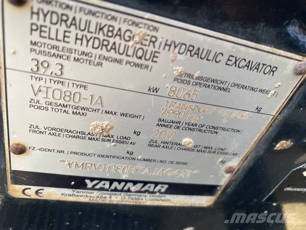 Yanmar Vio 80 حفارات وسط 7 طن - 12 طن