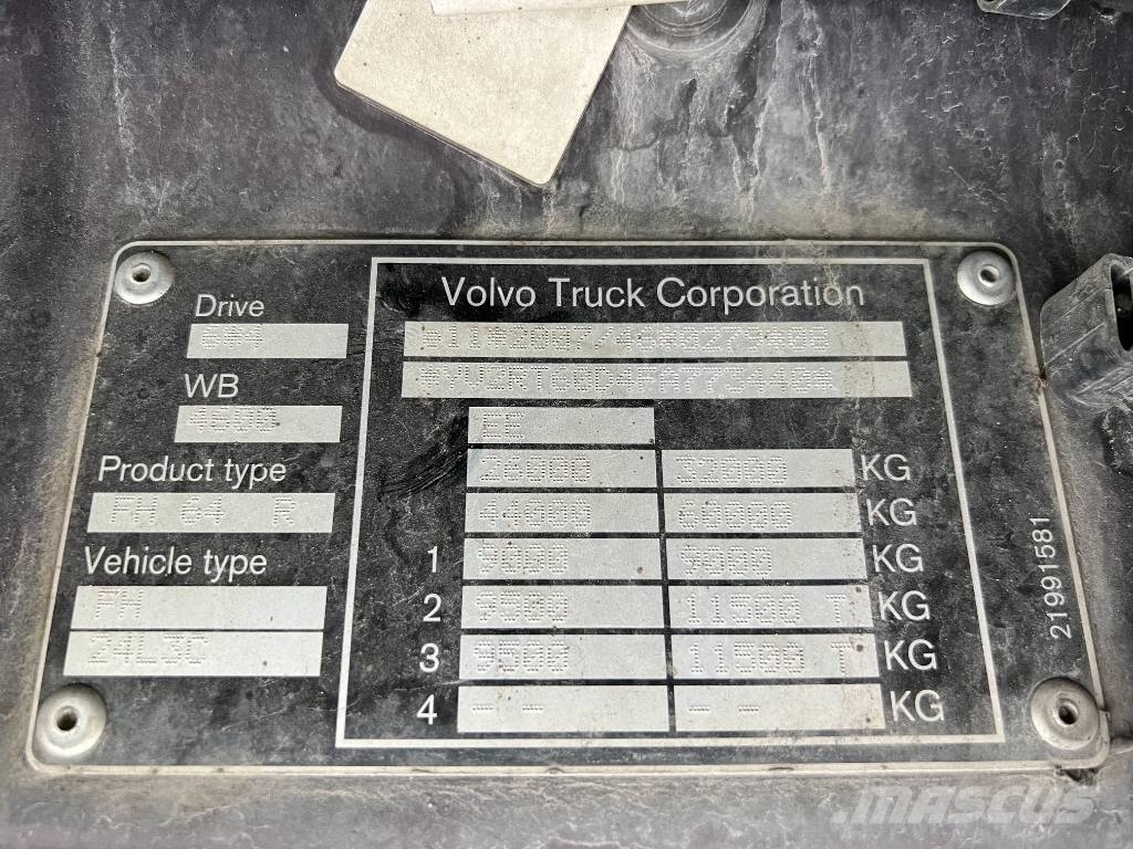 Volvo FH 540 6X4 HIAB 96ST 97 Kokvedēji