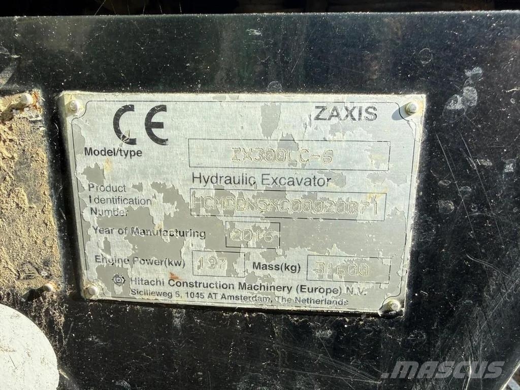 Hitachi ZAXIS ZX300LC-6 14059 HOURS, CE حفارات زحافة