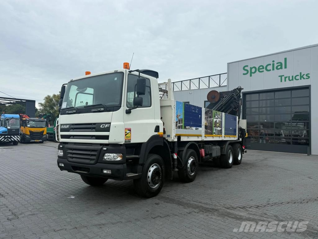 DAF CF 85.430 8x4 + HIAB 600 E-9 HiPro – 9x hydraulisc Visurgājēji celtņi