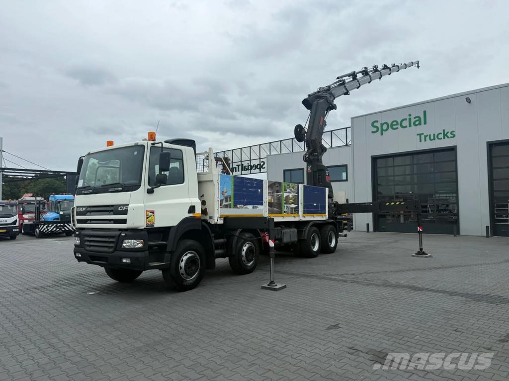 DAF CF 85.430 8x4 + HIAB 600 E-9 HiPro – 9x hydraulisc Visurgājēji celtņi