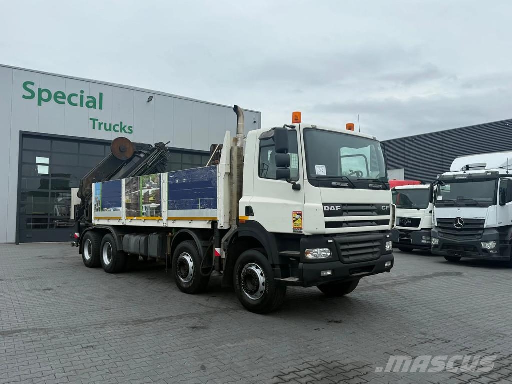 DAF CF 85.430 8x4 + HIAB 600 E-9 HiPro – 9x hydraulisc Visurgājēji celtņi