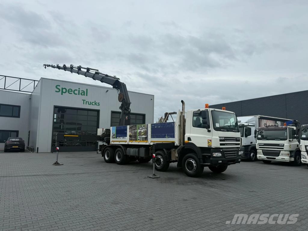 DAF CF 85.430 8x4 + HIAB 600 E-9 HiPro – 9x hydraulisc Visurgājēji celtņi