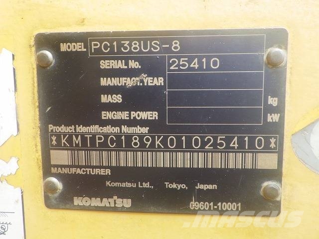 PC PC138US-8 Telakaivukoneet