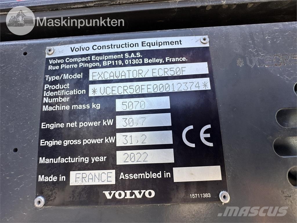 Volvo Ecr50F 履带挖掘机