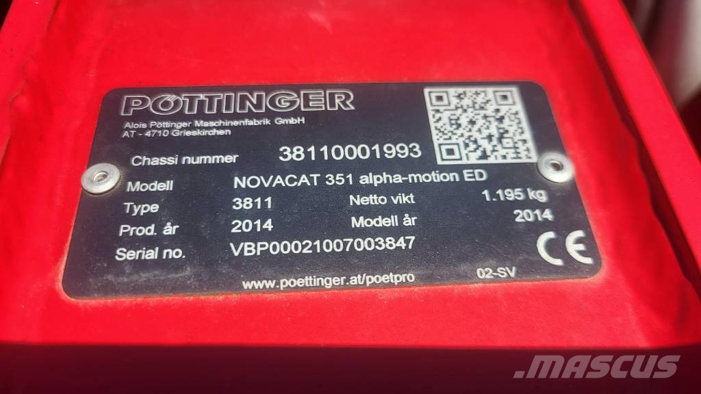 Pöttinger NovaCat 351 ED alpha-motion Žací stroj-kondicionér