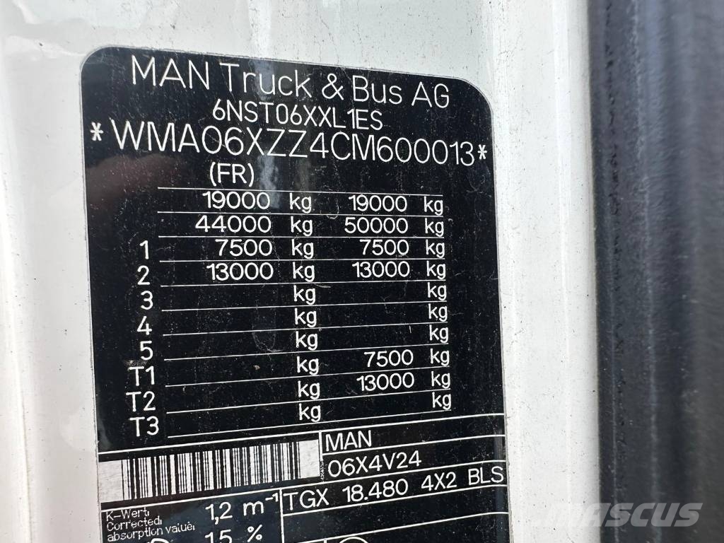 MAN TGX 18.480 XLX Sanduk kamioni
