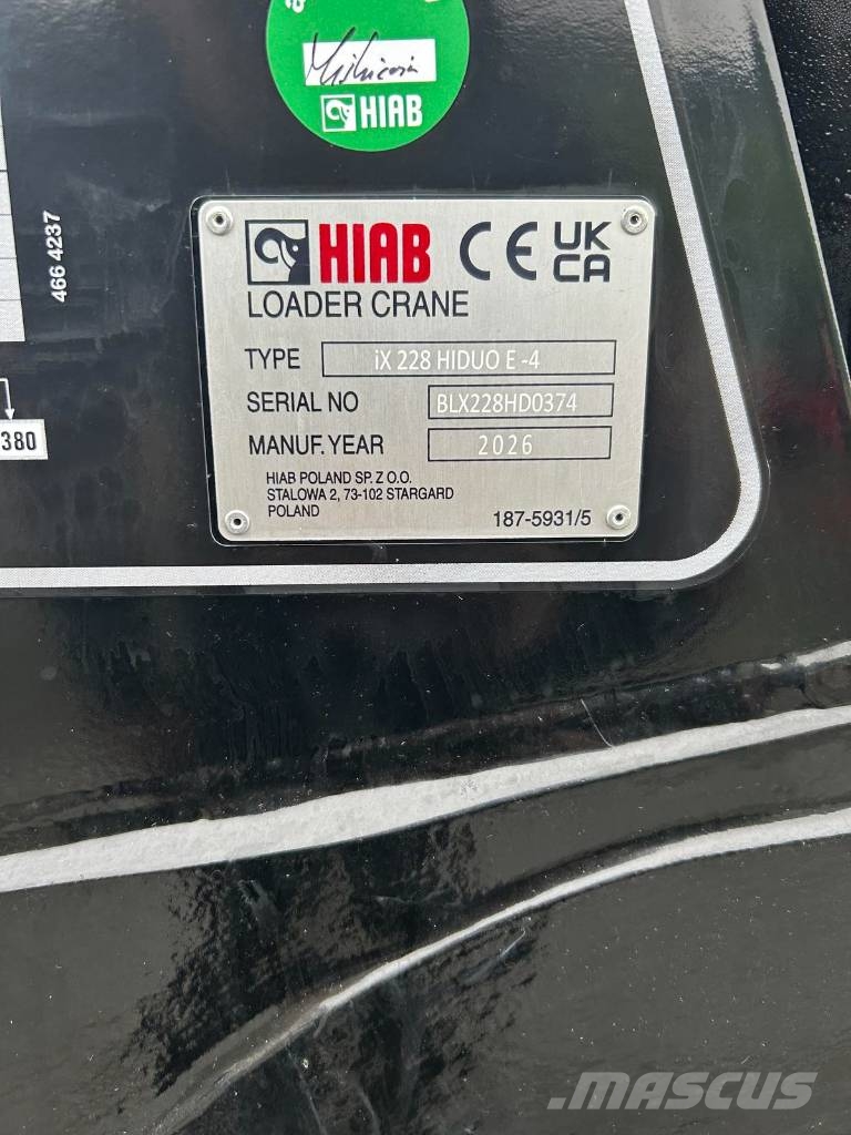 Hiab iX. 228 HiDuo E-4 Loader cranes