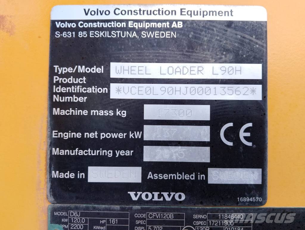 Volvo L 90 H Pyöräkuormaajat