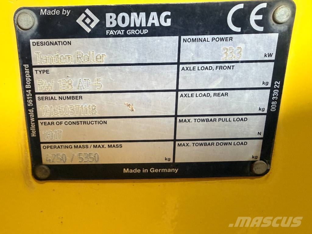 Bomag BW138 AD-5 Valjci sa duplim bubnjem