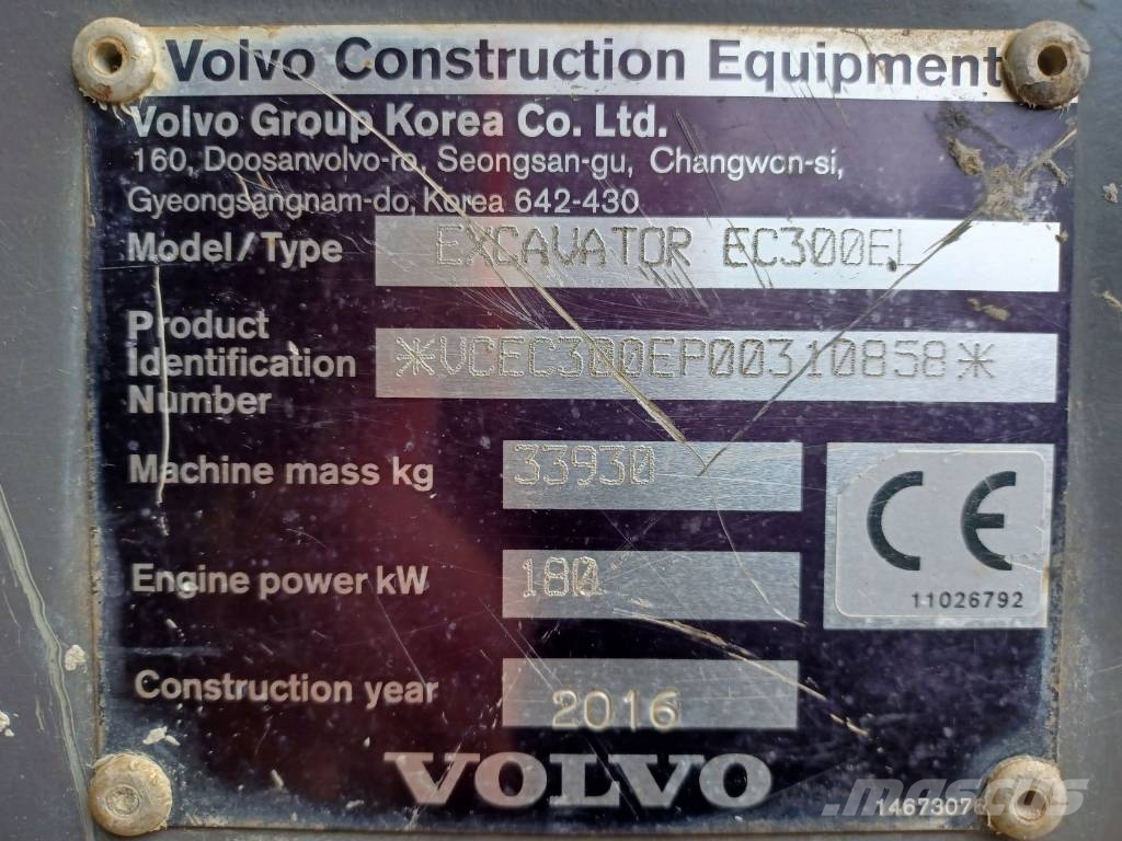 Volvo EC 300 EL 大型油圧ショベル12t以上(パワーショベル・ユンボ)