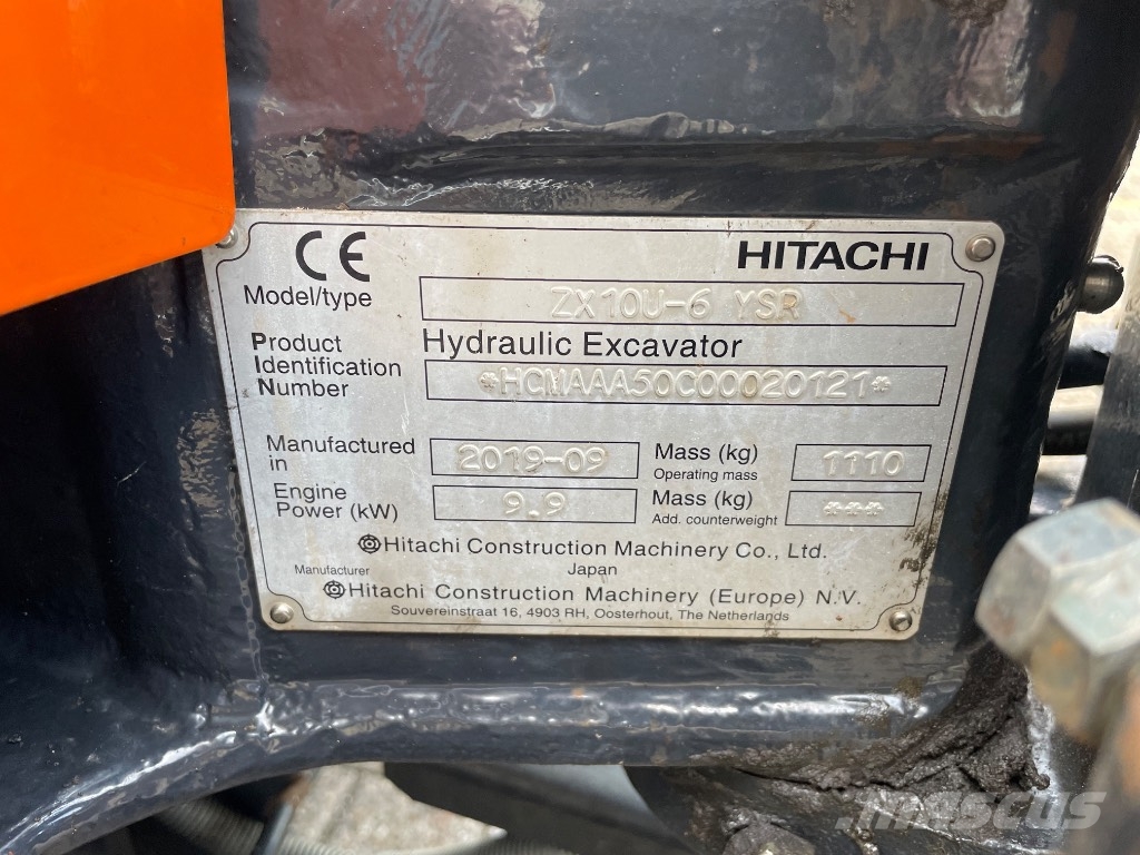Hitachi ZX 10 U-6 Miniexcavadoras