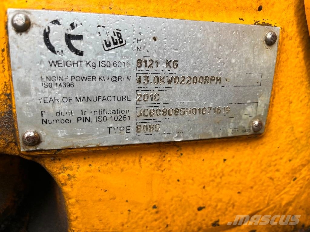 JCB 8085 ECO Midigraafmachines 7t - 12t