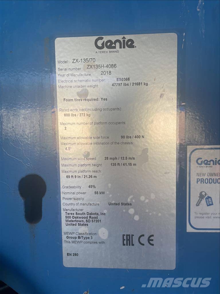 Genie ZX 135/70 曲臂高空工作平台