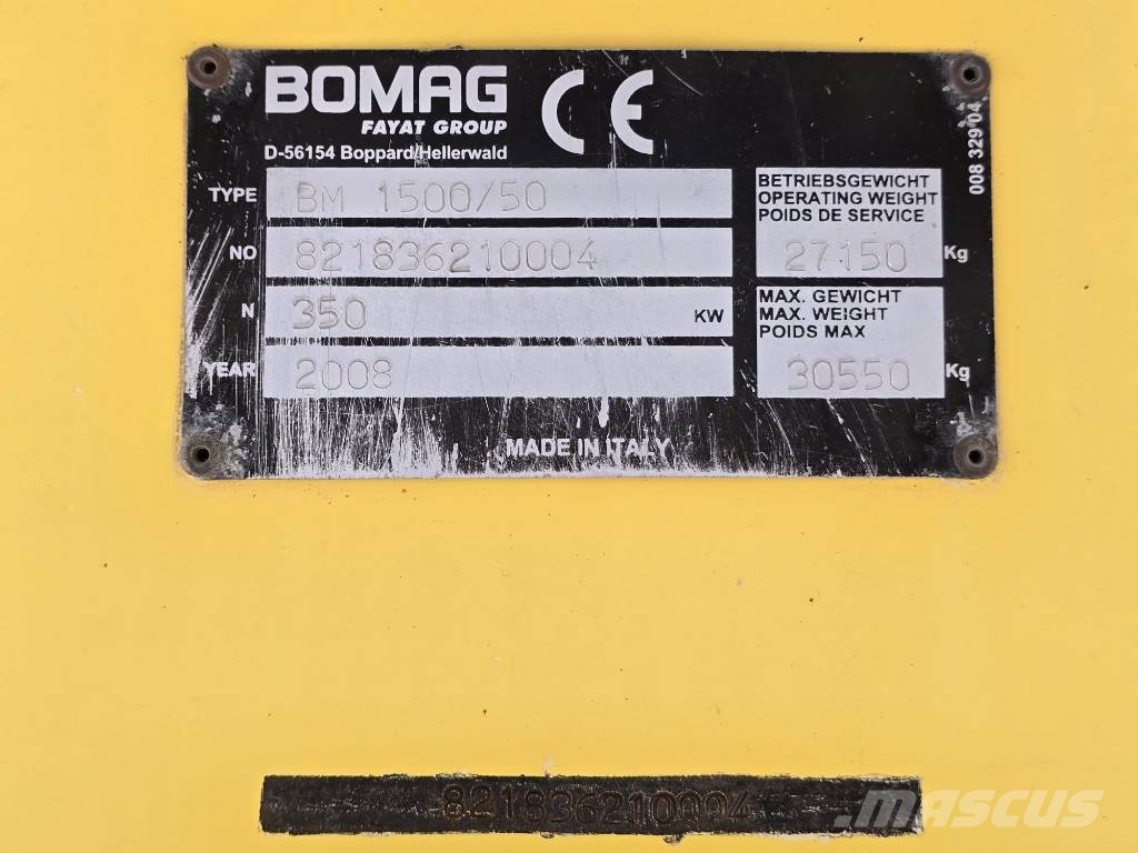 Bomag 1500/50 ماكينات الكشط البارد للأسفلت