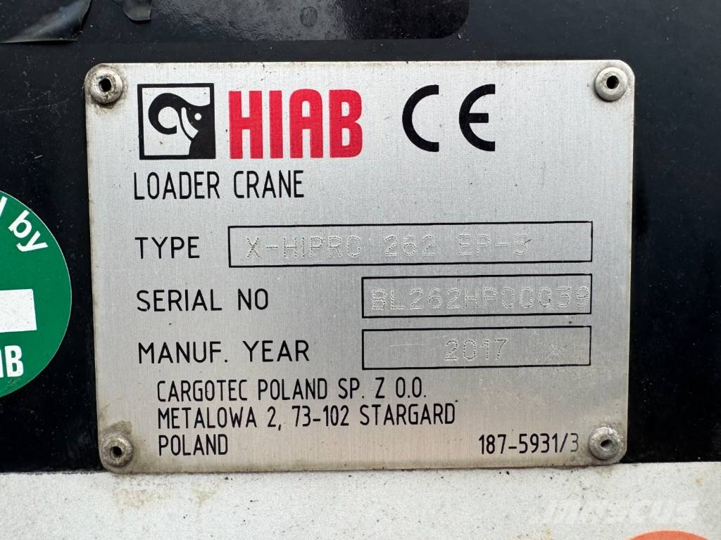 Volvo FH500 6x2*4 / Crane Hiab 262 EP-5 Euro 6 Lastbil med kran