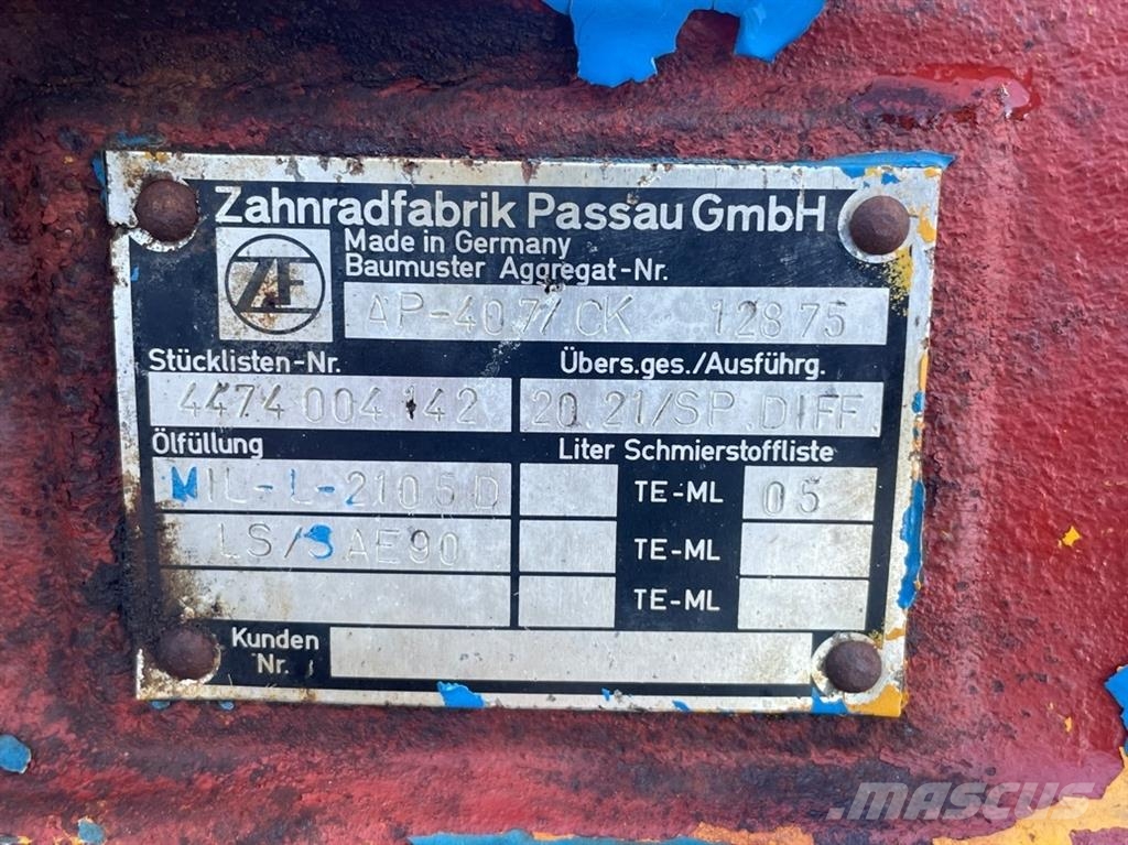 Werklust WG18B-ZF AP-407/CK-4474004142-Axle/Achse/As Axles