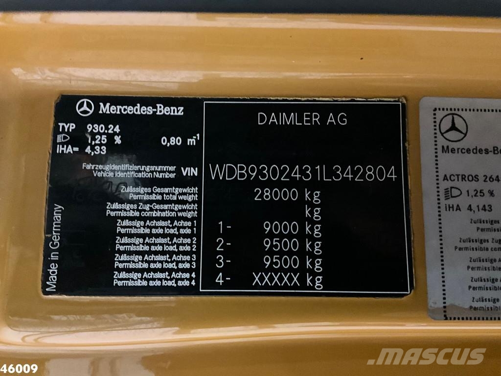 Mercedes-Benz Actros 2641 Weidemann Reichhardt Combi 18m³ 組合/真空油槽車