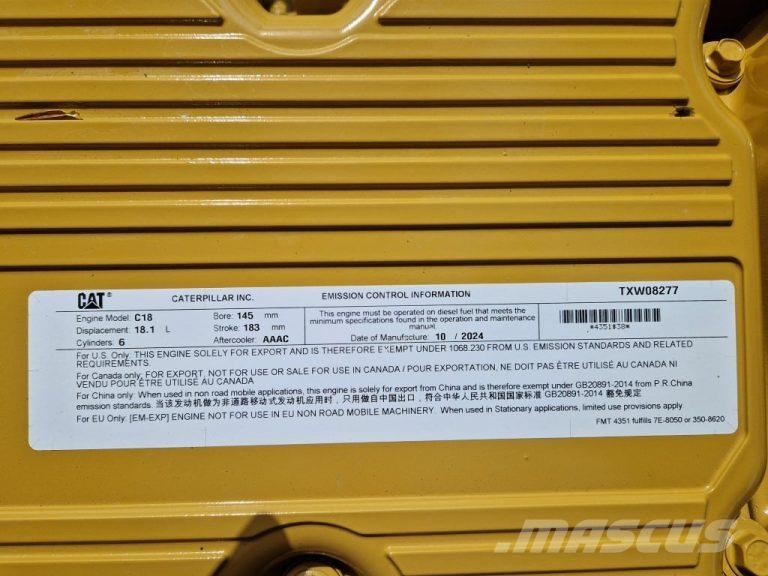 CAT C18 - Unused - 539 HP - TXW Motori