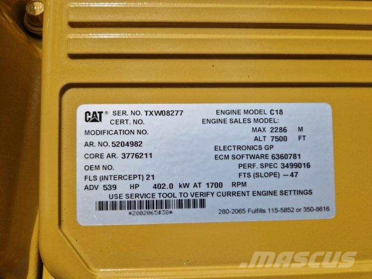 CAT C18 - Unused - 539 HP - TXW Motori