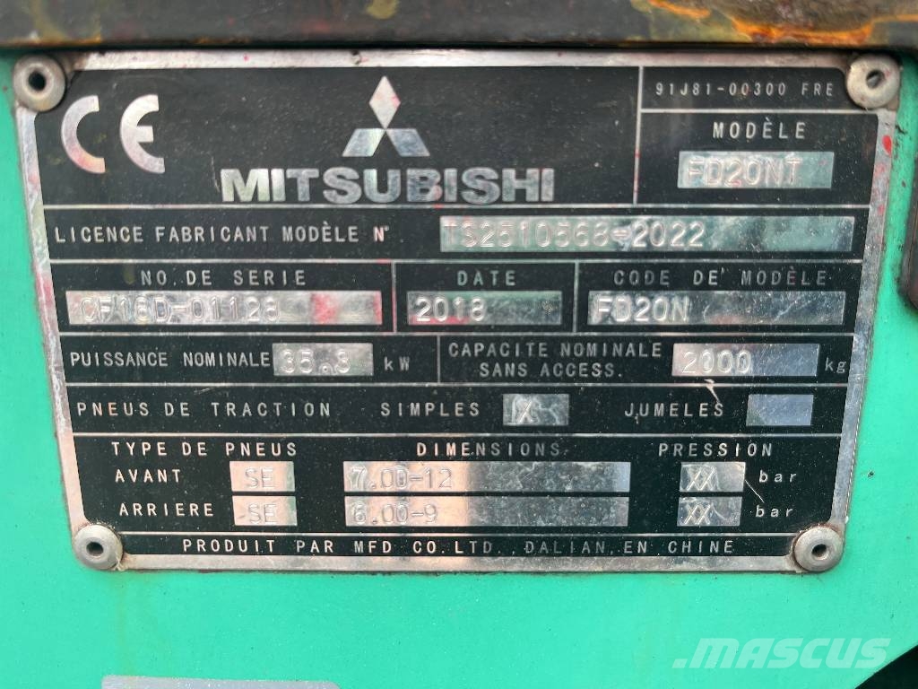 Mitsubishi FD20NT V-4204 INW Dizelski viličari