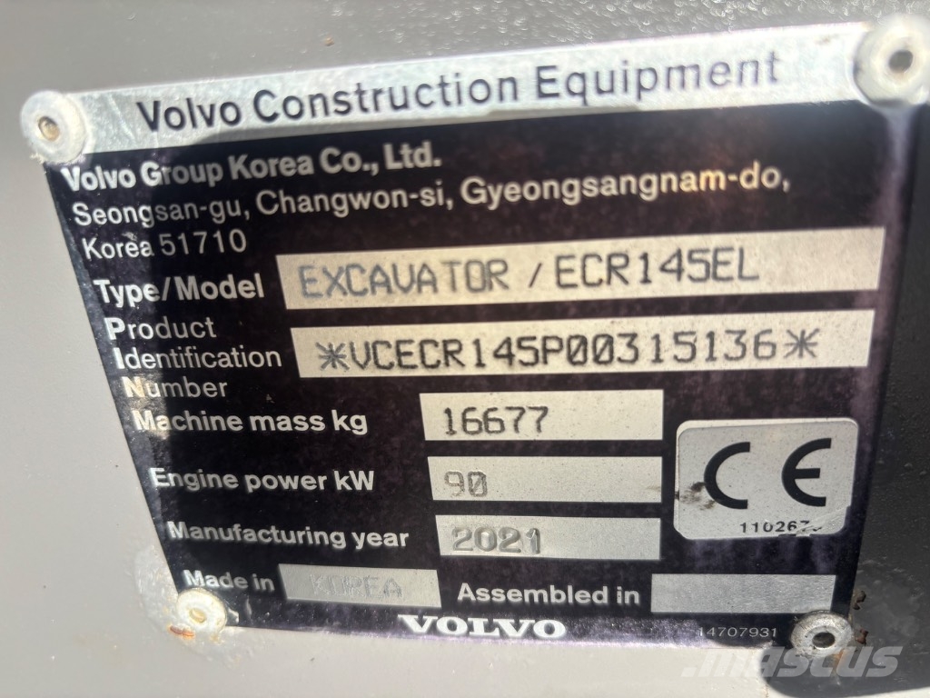 Volvo ECR 145 EL Telakaivukoneet