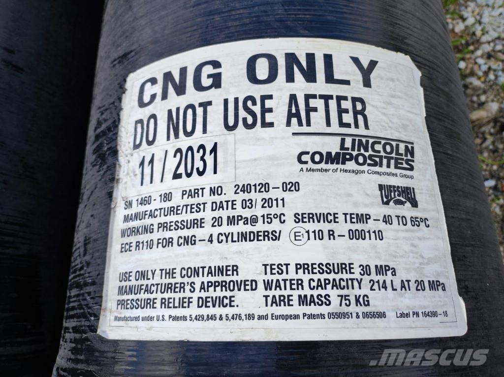 Lincoln COMPOSITES CNG GAS TANKS FOR SALE 240120-020 / 214 Kütusemahutid