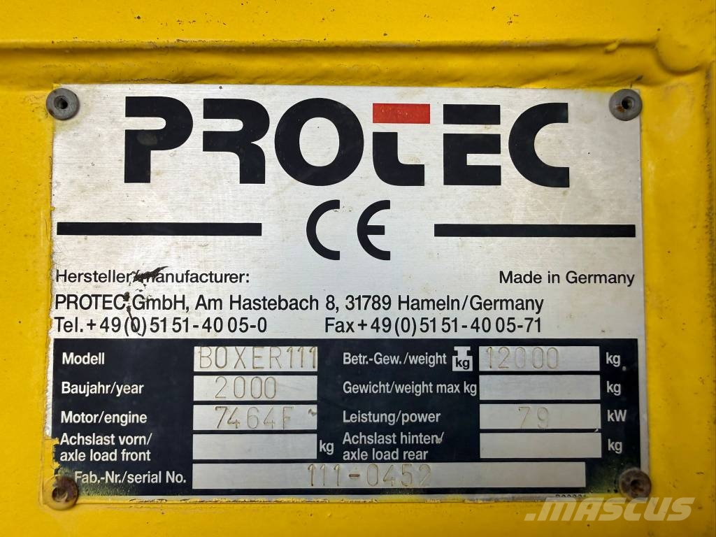 Protec BOXER 111 //BJ. 2000 / 3830 H/ Vibrationsfunktion مداحل أحادية الأسطوانة