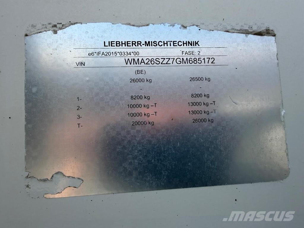 MAN TGS 26.440 6X4 LIEBHERR MIXER HTM 604 - 6m³ - WB 3 شاحنات خرسانة