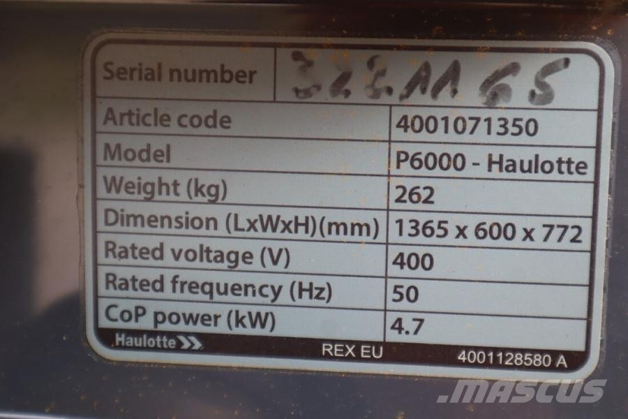 Haulotte HS15EPRO Valid Inspection, Full Electric 4x4 Drive Saksilavat
