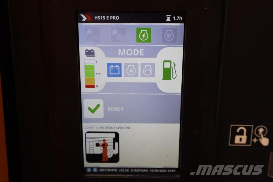 Haulotte HS15EPRO Valid Inspection, Full Electric 4x4 Drive Saksilavat