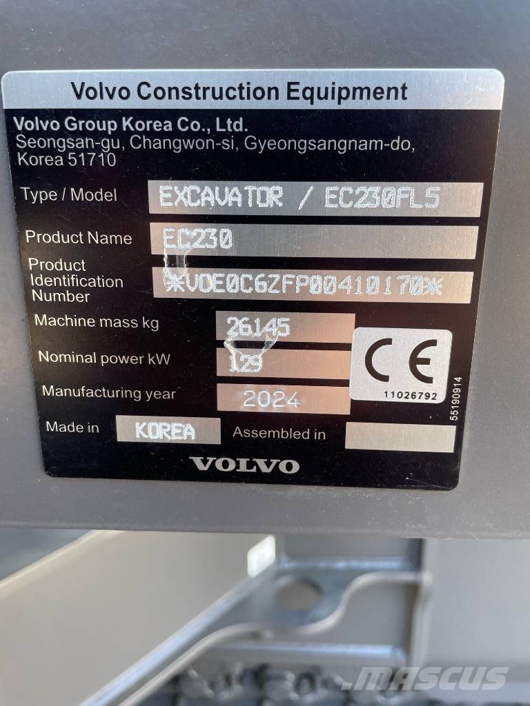 Volvo EC 230 FL Roomikekskavaatorid