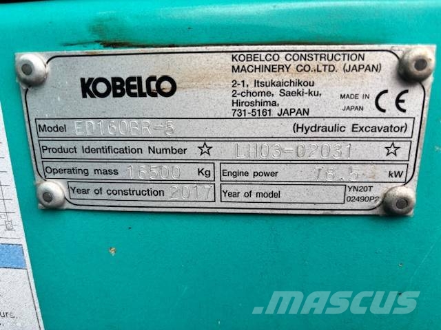 Kobelco SK 160 BR-5 /  Erikoisalustalla YM... حفارات زحافة