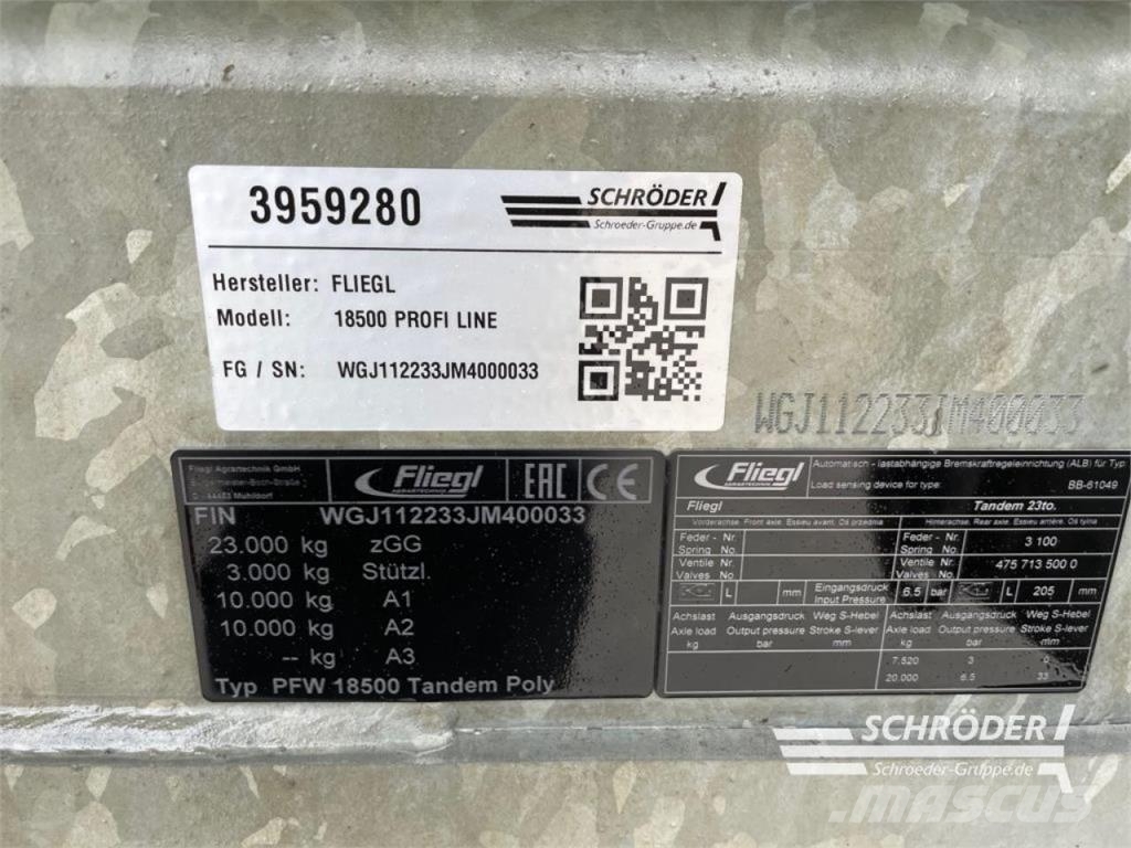 Fliegl PFW 18500 POLYLINE | 15M SCHLEPPSCHUH Lietteen levittimet