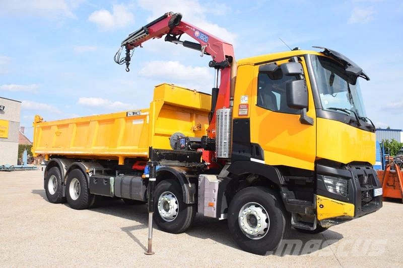 Renault C430 Tipper + Crane HMF Tipper trucks