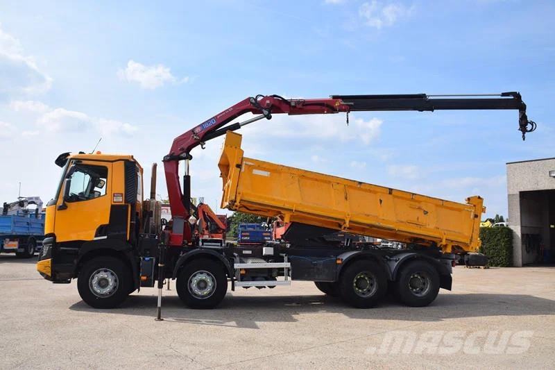 Renault C430 Tipper + Crane HMF Tipper trucks