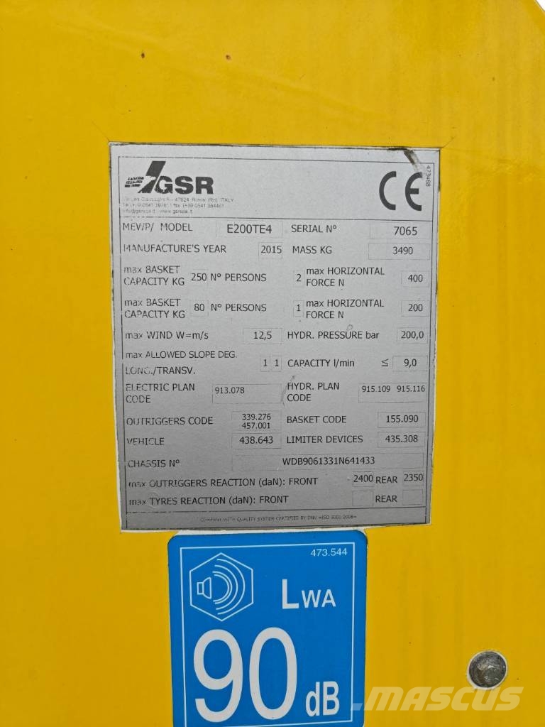 GSR B 230 T Plataformas aéreas montadas em camião
