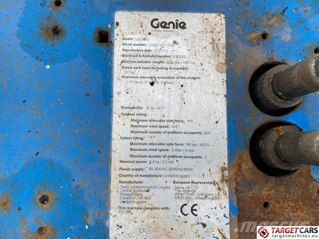 Genie GS-2632 Electric Scissor Work Lift 992cm Sakselifter