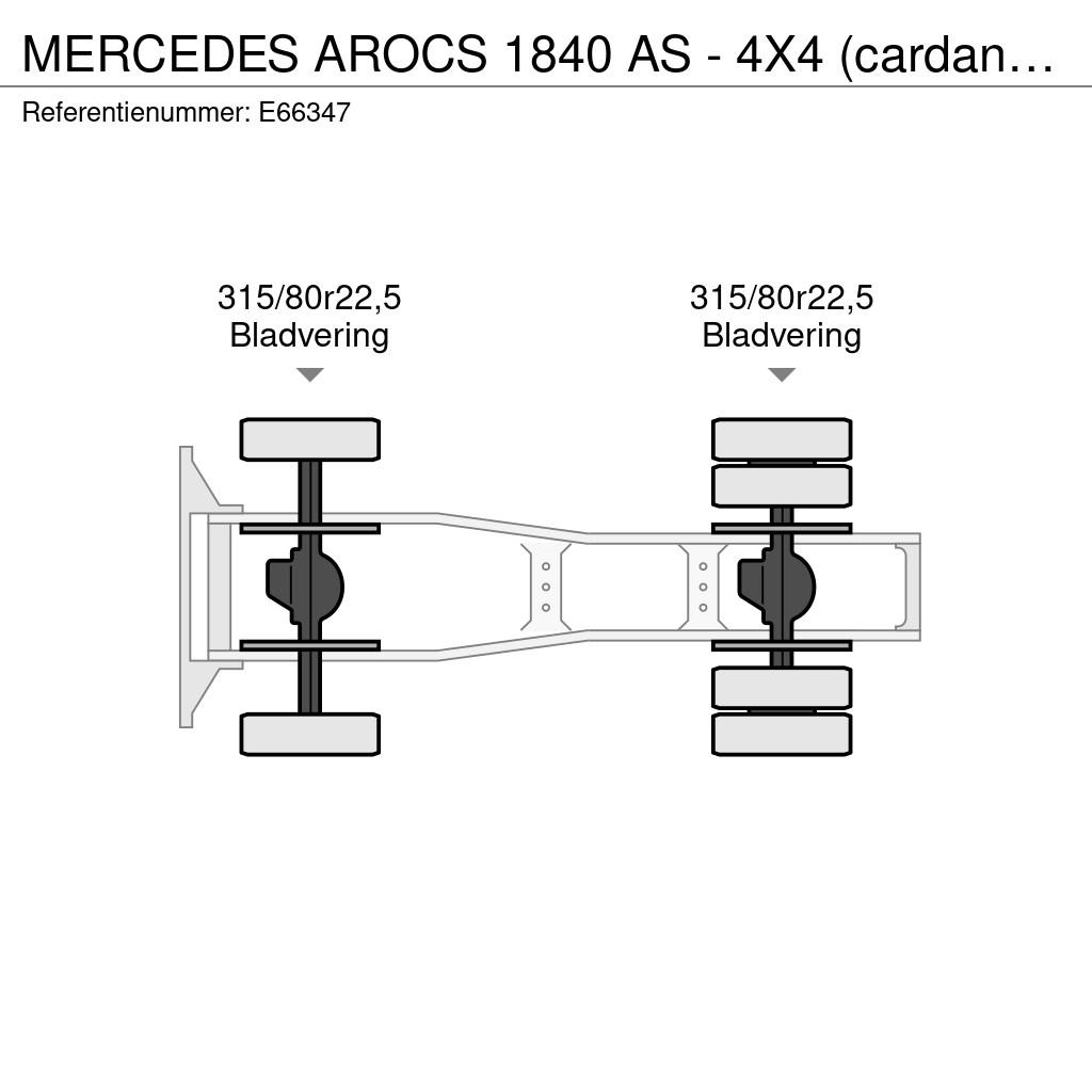 Mercedes-Benz AROCS 1840 AS - 4X4 (cardan)+MANUAL+KIPHYDR. Camiones tractor