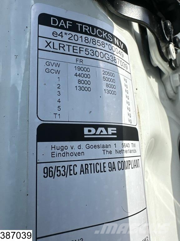 DAF XG 480 EURO 6, ACC, Standairco Camiones tractor