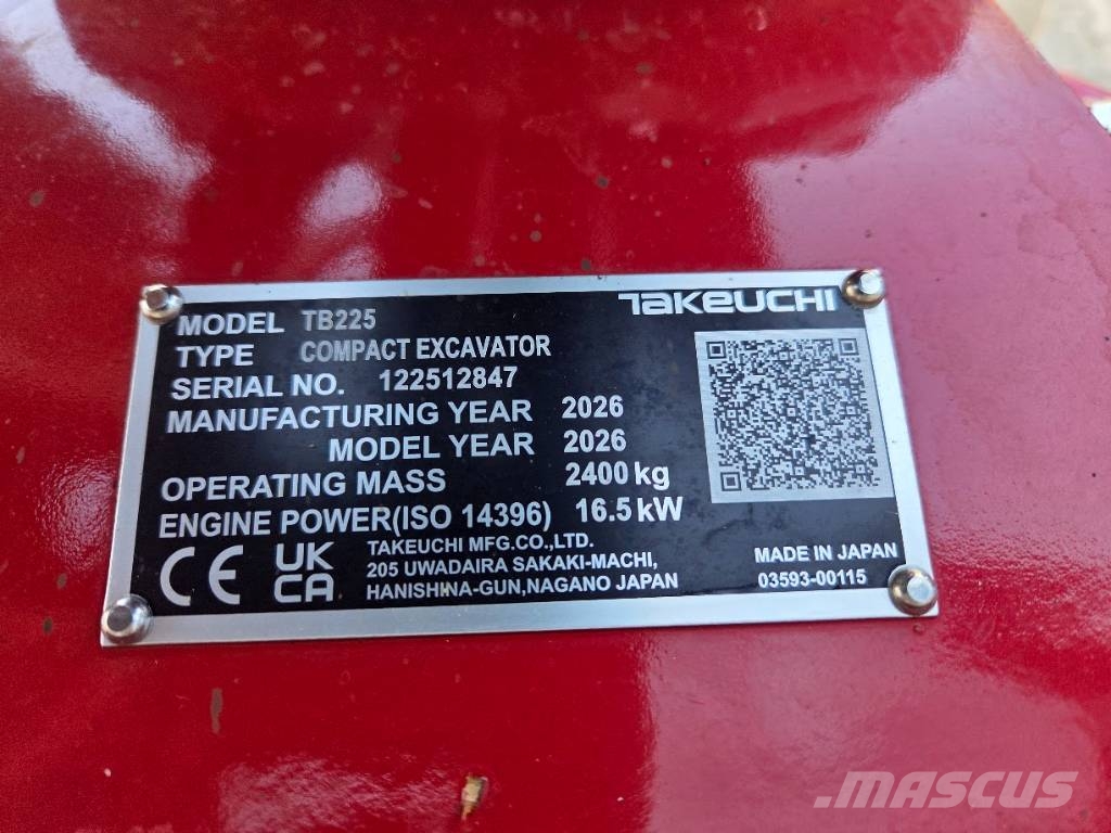 Takeuchi TB 225 Miniexcavadoras