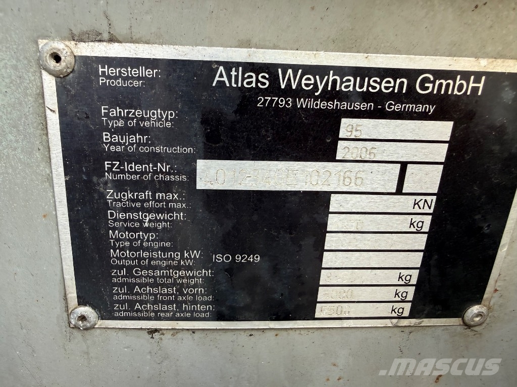 Atlas 95 Chargeuse sur pneus