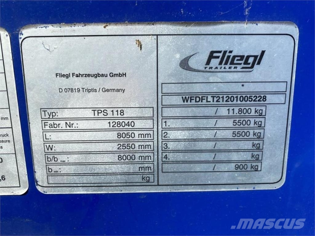 Fliegl TPS 118 BAU PLATTFORM-ANHÄNGER Druge prikolice