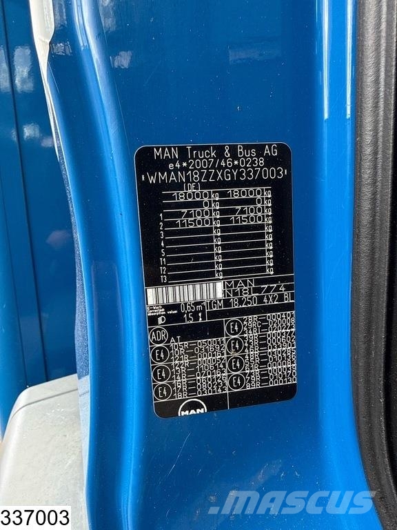 MAN TGM 18 250 EURO 6, Palfinger Box body trucks