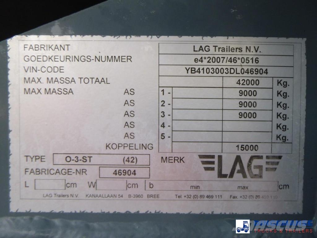LAG Fuel tank alu 44.4 m3 / 6 comp + pump Cisternos - priekabos