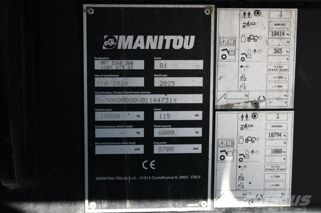 Manitou MRT 2260 S1 Teleskopski viličarji